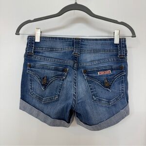 Hudson Jeans Ruby Short Distressed Rolled Cuff Denim Shorts Women’s Size 25 Blue